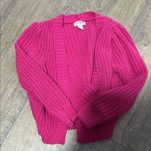 Cat & Jack Fuchsia Knit Cardigan